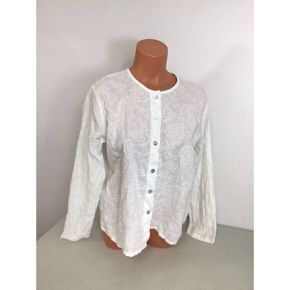 Heaven Shirt Embroidered Blouse Womens Medium - Picture 3 of 8